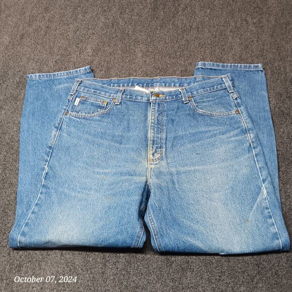 Carhartt Jeans Men 38 x 30 Relaxed Fit Tapered Leg‎ B17 DST Workwear Pants - Picture 1 of 9